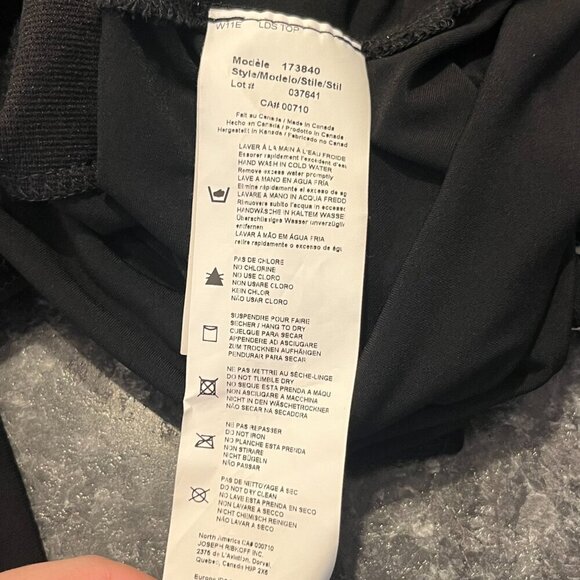 JOSEPH RIBKOFF Women's Black & White Patterned 2 Pc Long Sleeve Tank Top Set - Picture 6 of 11